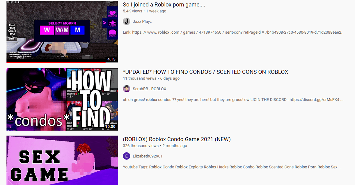 Roblox porn videos YouTube blurred tmp