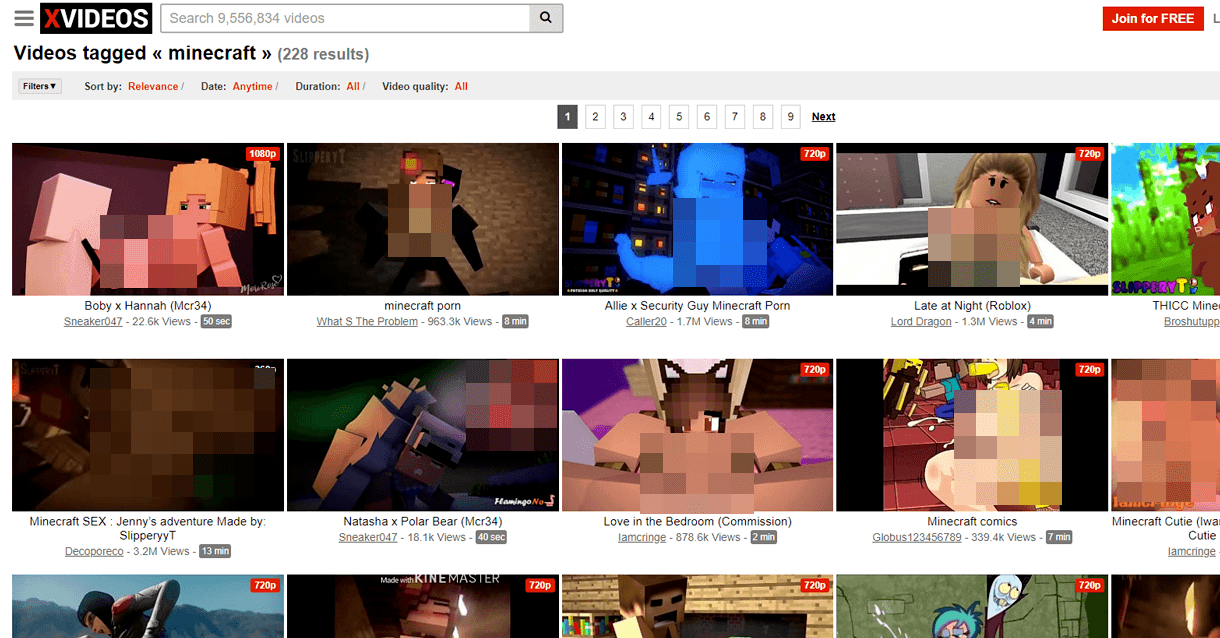 XVIDEOS Minecraft blurred tmp